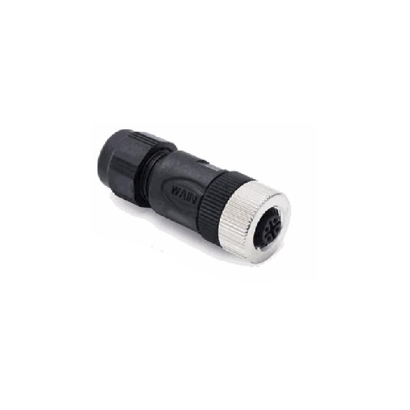Connecteur femelle M12, 8 pol., codage A IP67, 2A, non-blindé